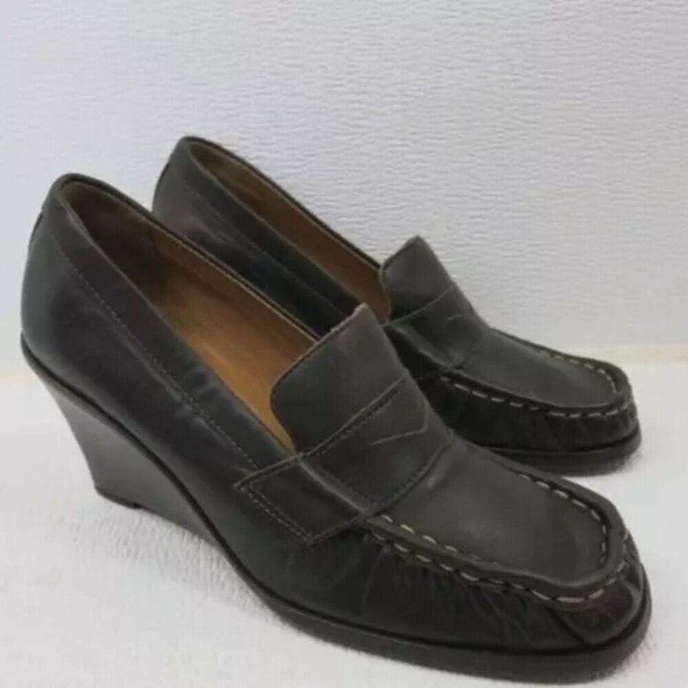 Kors Michael Kors Strap Leather Wedges Heels Women's Footwear Shoes Pumps Sz 7.5